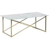 Beliani Couchtisch Weiß Gold 100 x 50 cm