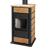 Schmitzker Alicante wasserführender Kaminofen 14,5 kW Schwarz Sunshine II