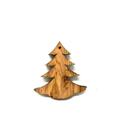 Weihnachtsbaum als Christbaumanhänger aus Olivenholz