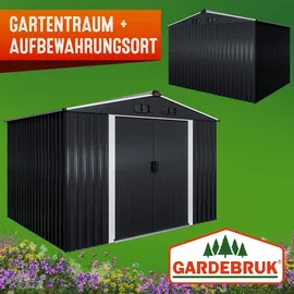 Gardebruk GARDEBRUK® XXL Metall Gerätehaus 5m2 mit Fundament 260x205x180cm
