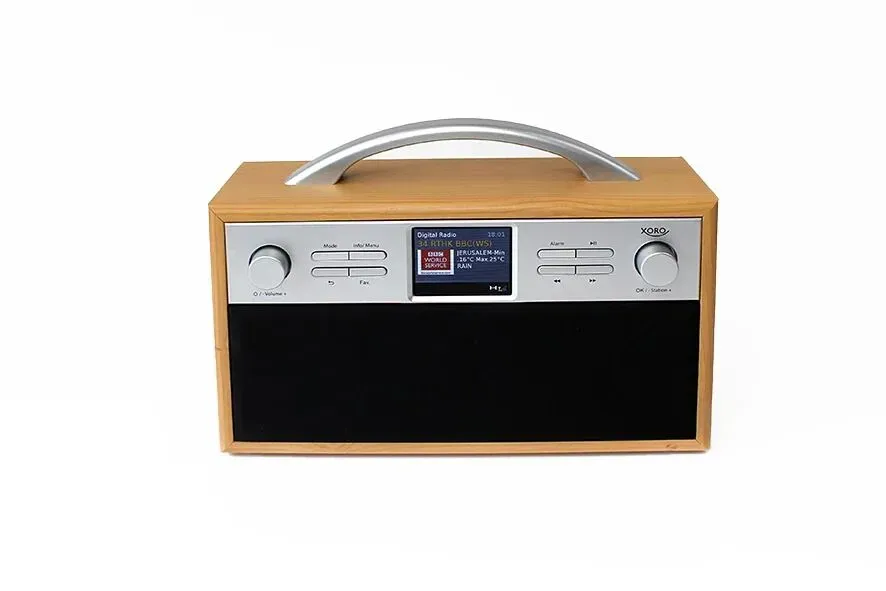 Xoro XOR400900 Radio Internet Digital Schwarz, Silber, Holz