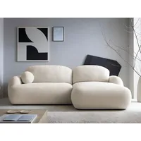 Mirjan24 Eckcouch Boucle 2-Sitzer Beige