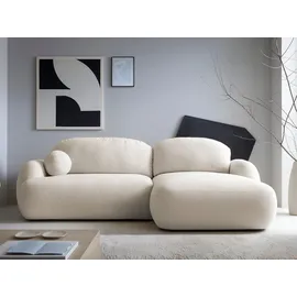 Mirjan24 Eckcouch Boucle 2-Sitzer Beige