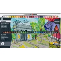Eberhard Faber 522050 -Ölpastellkreide Artist Color, 50 bruchsichere Ölkreiden 9 mm Durchmesser