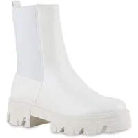 VAN HILL Damen Stiefeletten Plateau Boots Stiefel Profilsohle Schuhe