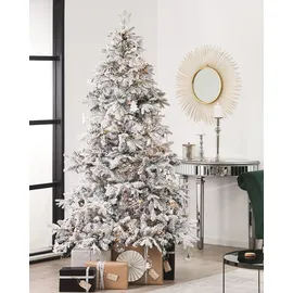 Beliani Weihnachtsbaum 210 cm Weiß