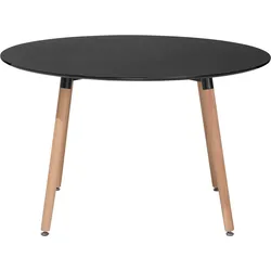 Esstisch BOVIO Schwarz 120 cm 120 cm