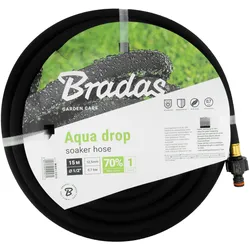 Perlschlauch Tropfschlauch Schwitzschlauch Bewässerungsschlauch AQUA-DROP 1/2" 15m Gartenschlauch Bradas 2571