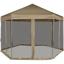 vidaXL Partyzelt Faltbar mit Seitenwänden Taupe 3 x 6 m