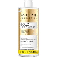 Eveline Cosmetics Eveline Gold Lift Expert Luxuriöses Mizellen-Liquid gegen Falten 3in1, 500 ml