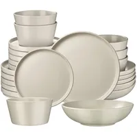 Tectake Una Tafelservice 24-tlg. taupe
