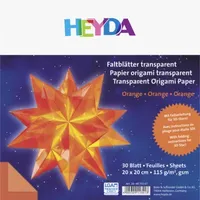 Heyda Faltblätter transparent 20 x 20 cm orange