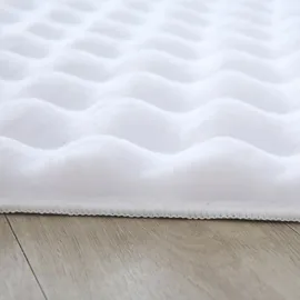 KADIMA DESIGN Teppich Waschbar Hochflor Uni Polyester Wohnzimmer Weiß Rechteckig 160x230 | Kadima Design