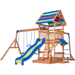 Backyard Discovery Northbrook Spielplatz aus Holz, Schaukeln, Rutsche One Size