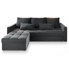 masseno Ecksofa KOS PIK mit Schlaffunktion L-Form, Sofa mit Bettkasten, Wohnzimmersofa, Couch, Soffa, Bettsofa, Couchgarnitur- Grau, , Maße (cm): B: 220 H: 85