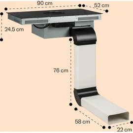 Klarstein 2-in-1 Induktionskochfeld mit Dunstabzug