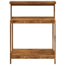 vidaXL Umtopfbank 86,5 x 48,5 x 106 cm Pflanztisch beige/braun