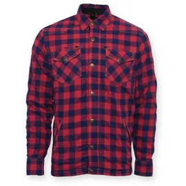 Bores Lumberjack Premium Motorradjacke Rot/Blau XL