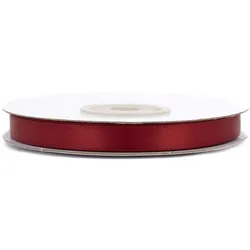 Doppelseitiges Satinband 6mm x 20m Schleifenband Geschenkband Stoffband Bordeaux
