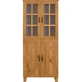 Home Affaire Hochschrank »Rodby«, FSC®-zertifiziertes Massivholz, Breite 75cm, Höhe 170cm, beige