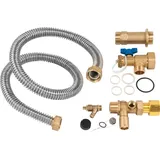 Bosch Anschluss-Set 8718584539 mit KFE-Hahn, Edelstahl-Wellrohr, Kappenventil, für Ausdehnungsgefäß