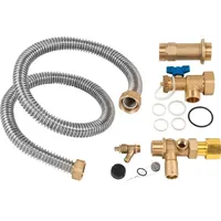 Bosch Anschluss-Set 8718584539 mit KFE-Hahn, Edelstahl-Wellrohr, Kappenventil, für Ausdehnungsgefäß