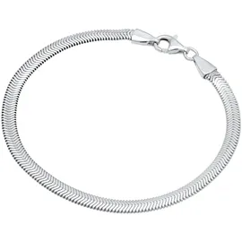 KUZZOI Armband Flach Silber 19 cm