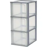 Iris Ohyama Schubladenbox 3-tlg. grau