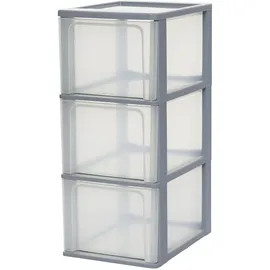 Iris Ohyama Schubladenbox 3-tlg. grau