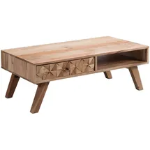 Wohnling Couchtisch Massivholz akazie 95,0 x 50,0 x 35,0 cm