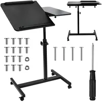 Maclean Brackets Maclean Mobiler Schreibtisch/Laptop-Ständer schwarz höhenverstellbar 59-89cm max. 30kg MC-121 B