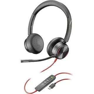 Poly Schnurgebundenes Premium-Headset Poly Blackwire 8225 – Active Noise Cancelling – Hi-Fi-Stereo – Verbindung mit PC/Mac – Kompatibel mit Team... - Schwarz