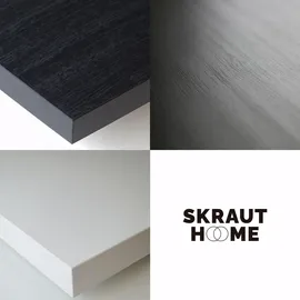 SKRAUT HOME Wohnwand, Elektrokamin, weiß, schwarz, 260/35/186cm