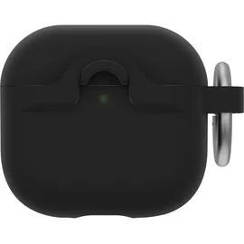 Otterbox Soft Touch Kopfhörer Hülle für AirPods (4th gen), stoßfeste, sturzsichere, ultraflache, Kratz- und Abriebfeste Schutzhülle für Apple AirPods, inklusive Karabiner, Schwarz