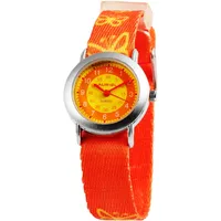 Auriol Kinder Armbanduhr Mädchen Analog Quarzuhr Nylonarmband Orange Kids Watch