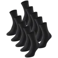 SCHIESSER Freizeitsocken 10 Paare Schwarz 39-42