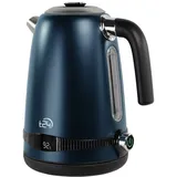 T24 Edelstahl Wasserkocher mit LCD-Anzeige 1,7 L Metallic Space Blau