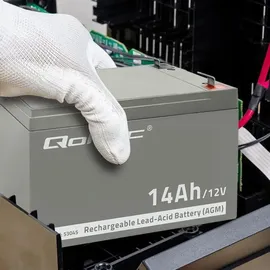 Qoltec AGM Batterie 14Ah 12V