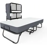 Mutital Klappbares Gästebett 90x200 Cm – Einzelbett Mit Komfortabler Schaumstoffmatratze – Mit Rollen – Platzsparend – Einfacher Aufbau – Ideal Für Gästezimmer & Camping