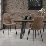 4er Set Esszimmerstühle Küchenstuhl Wohnzimmerstühle Polsterstuhl Kunstleder