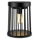 Brendz Solar Tischlampe Outdoor, 400 Lumen, Warmweißes Licht, USB-C aufladbar, 3 Lichtstufen, bis zu 42 Stunden Leuchtdauer, LED Solar Laterne für draußen, Solarlaterne für Außen, Mira & Lynx