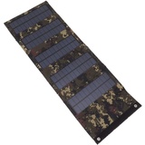 Zerodis 50W Tragbare Solarpanel-Tasche Faltbares Solarpanel Ladegerät Monokristallines Silizium-Handy Mini Aufladung 5 Faltbares Solarpanel Gehäuse mit Schnalle für den Notfall Im Freien (Tarnfarbe)