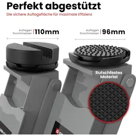 GENTOR Wagenheber Stahl 75–505 mm Aluminiumgrau