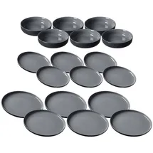 Ritzenhoff & Breker Jasper Teller und Schalenset 18er Set schwarz