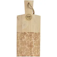 Decoris Schneidebrett 38x16cm Holz Mangoholz rechteckig mit Griff Küchenbrett