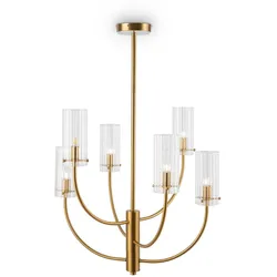 Lüster Hängeleuchte Hängelampe Kronleuchter Deckenlampe Pendelleuchte Metall G9