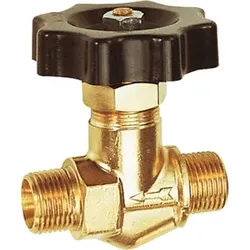 Riegler Nadelventil, Messing, mit Feinregulierung, G 1/4 AG, DN 4