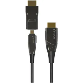 EFB Micro HDMI AOC LWL Kabel 100 m Schwarz
