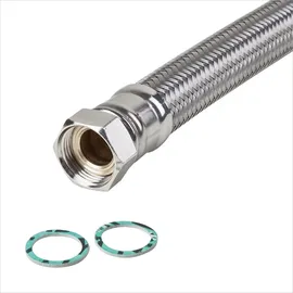 BREMBOFLEX Edelstahl Panzerschlauch 120 cm weiß