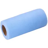 Anevous 1 Rolle Tülle Roll Tüllstoff, Tüll Stoff DekorativeTüll Rolle, Weich und Fein Deko Stoffe Tüllband für DIY Handwerk, Brautkleider Ballett Kleider, Hochzeit Party Deko,Aquablau